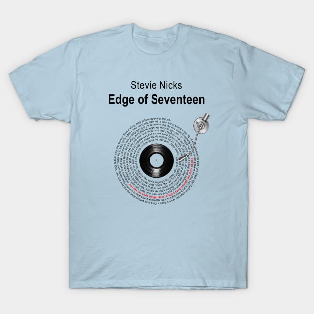 EDGE OF SEVENTEEN LYRICS ILLUSTRATIONS T-Shirt by Vansa Design